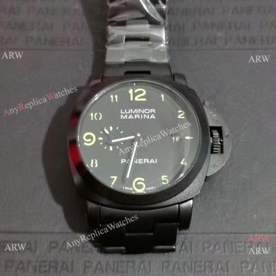 Solid Black Panerai Luminor Marina PAM359 Automatic watch-Best Chinese Replica Watches